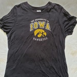 Plus Size 2x Women's Iowa Hawkeyes Burnout Shirt